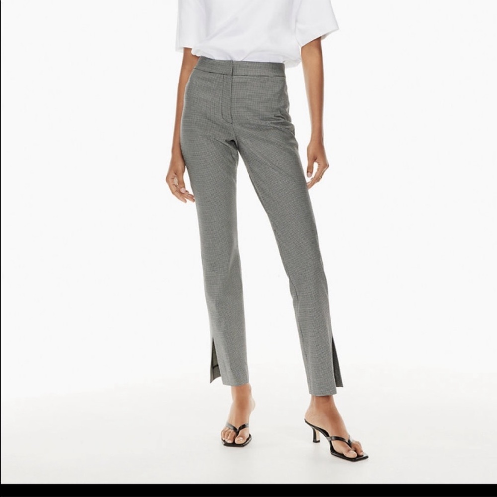 Babaton Numero Pant - Black/White Herringbone Size 6